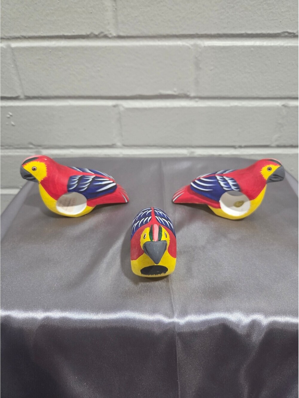 Parrot Napkin Ring Holders set of 3